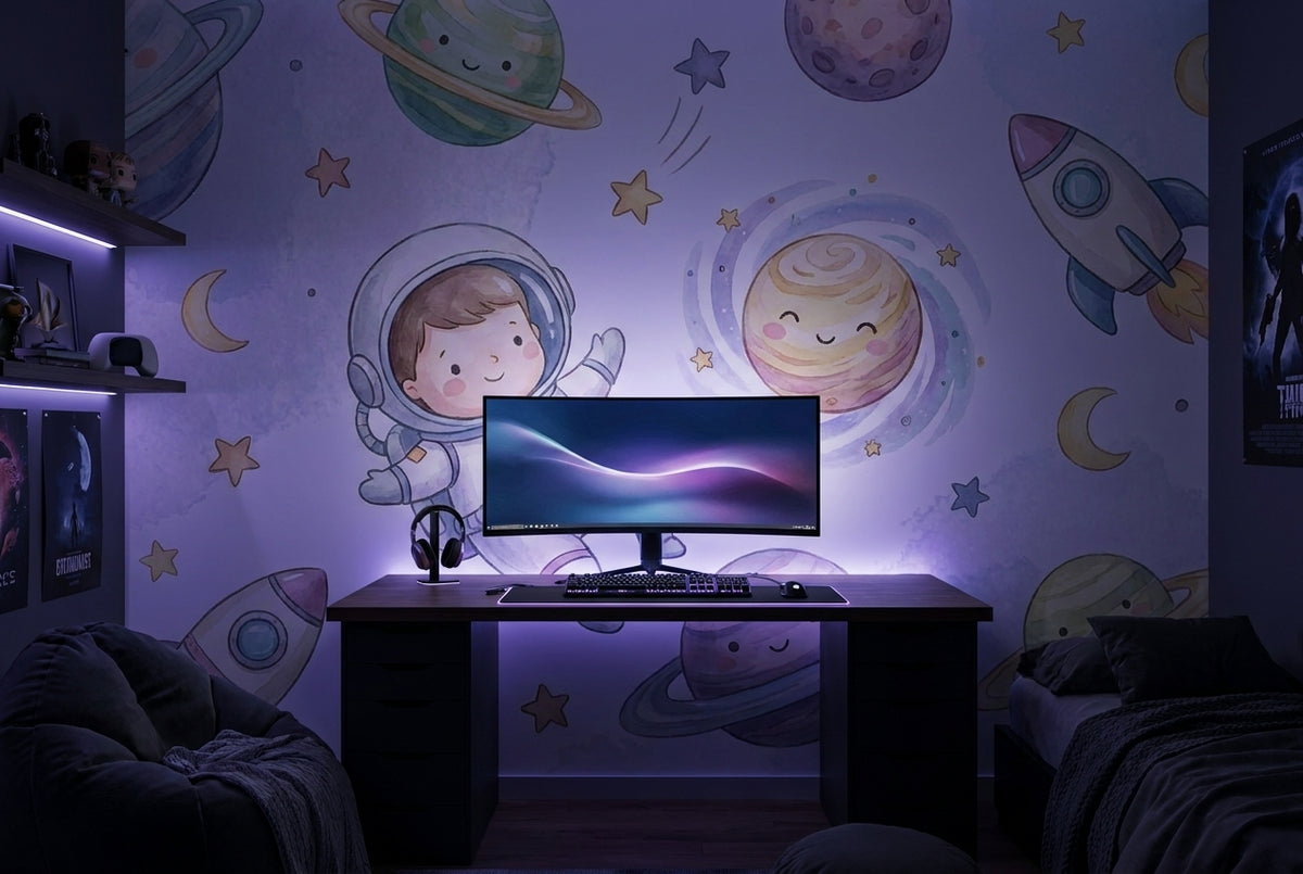 Papier peint mural Astronaute et Planètes