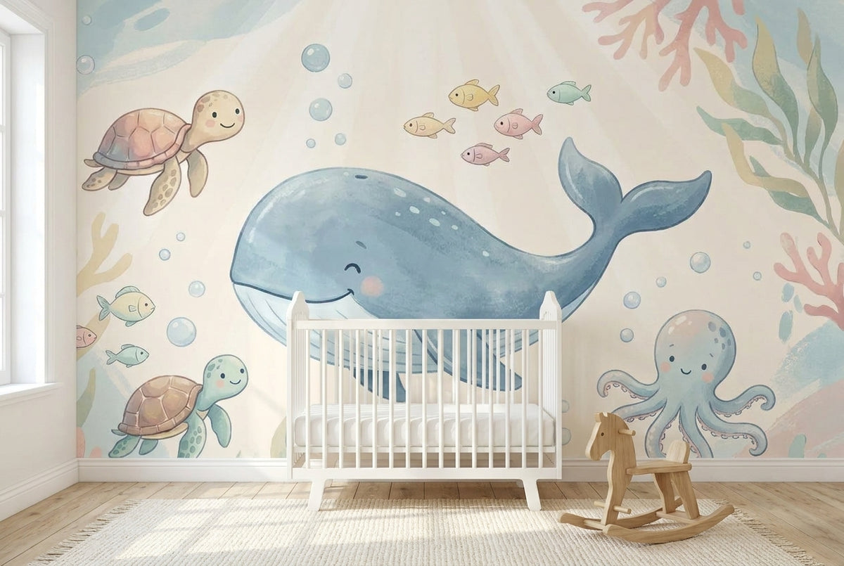 Papier peint mural Baleine et Amis de l'Océan