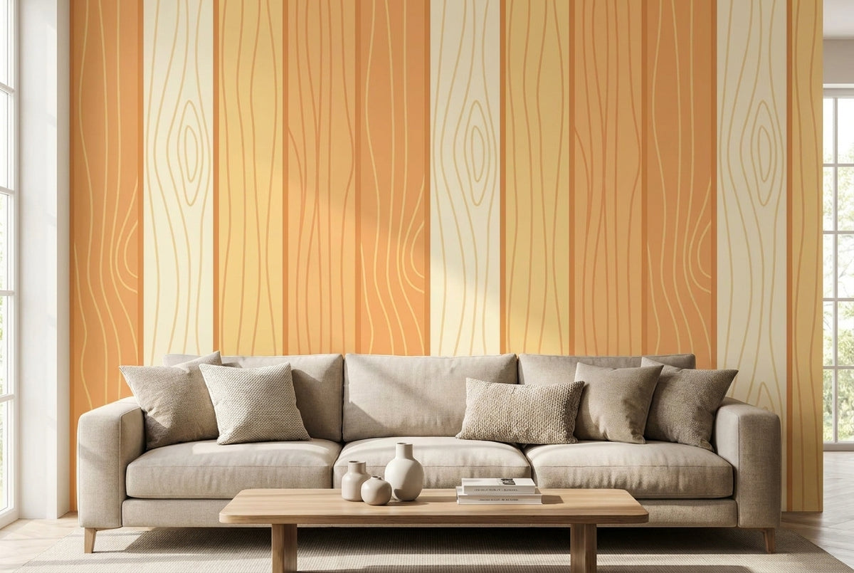 Papier peint mural Effet Bois Lambris Scandinave