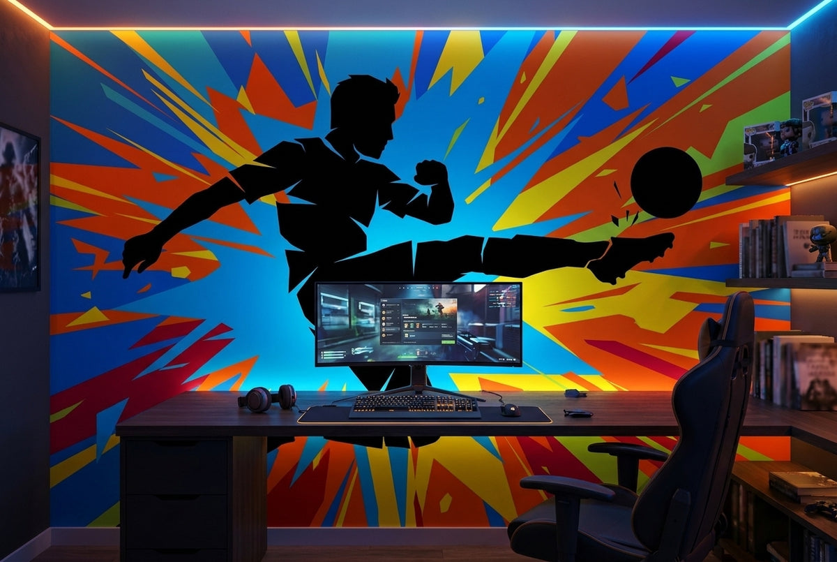 Papier peint mural Footballeur en Action