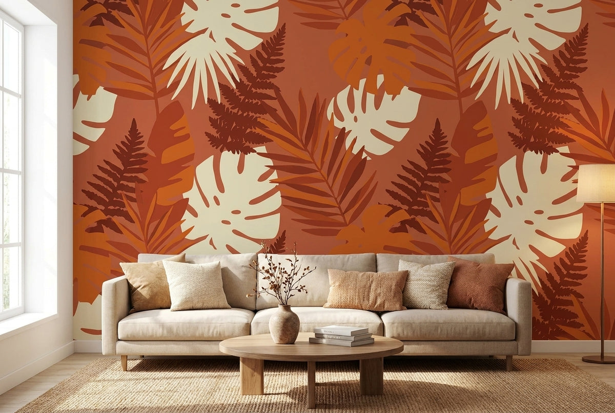 Papier peint mural Tropical Terracotta