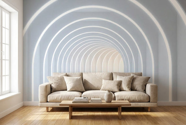 Papier peint mural Tunnel d'Arches Lumière 3D