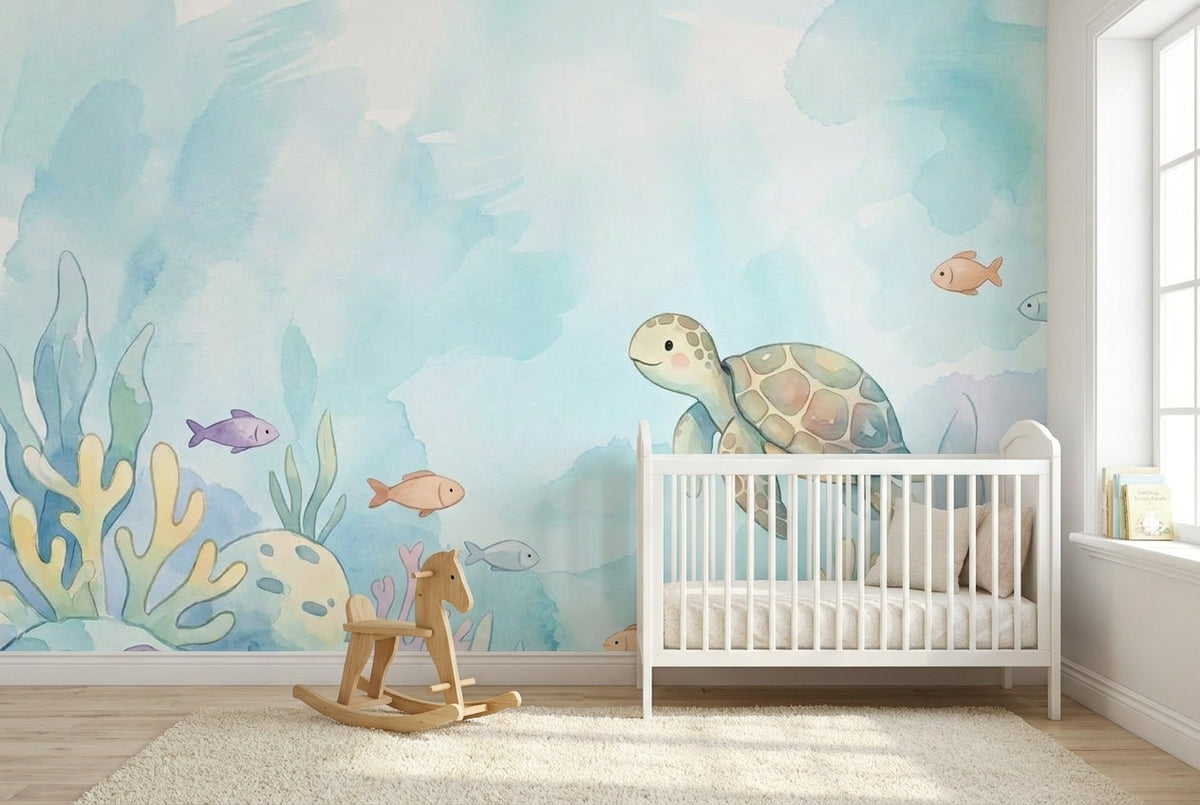 Papier peint mural Tortue & Récif Corallien