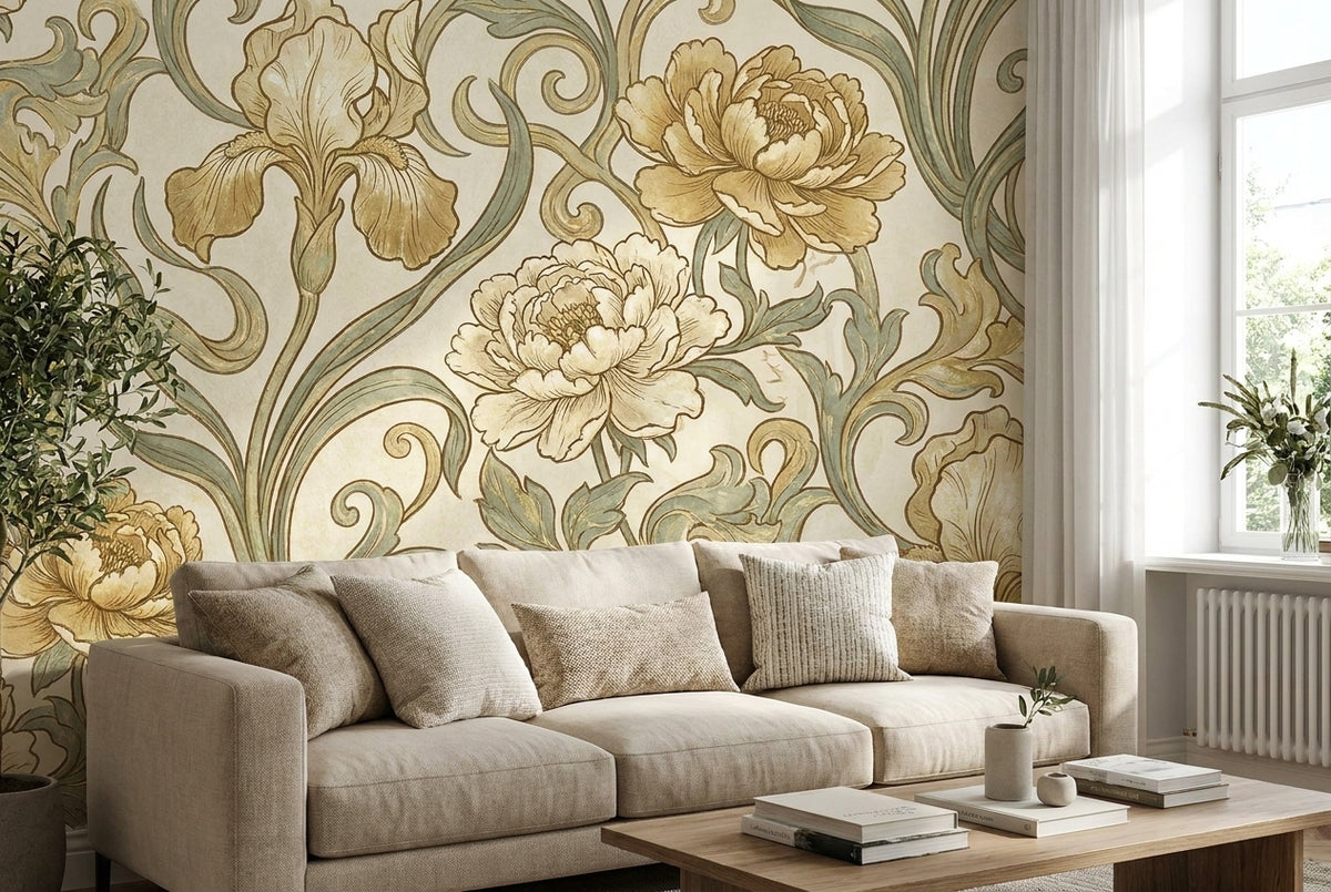 Papier peint mural Jardin Art Nouveau