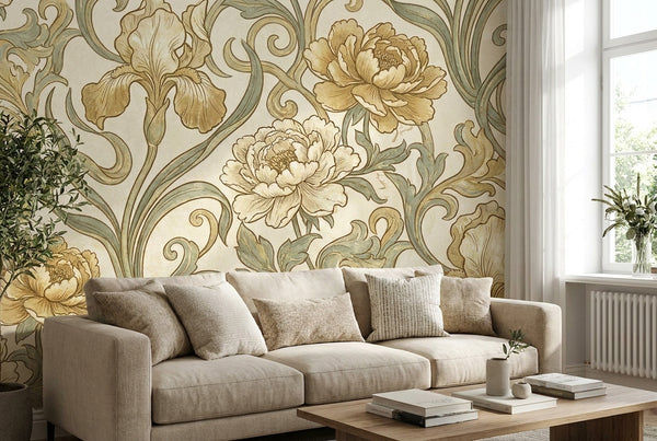 Papier peint mural Jardin Art Nouveau