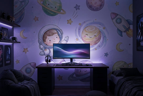 Papier peint mural Astronaute et Planètes