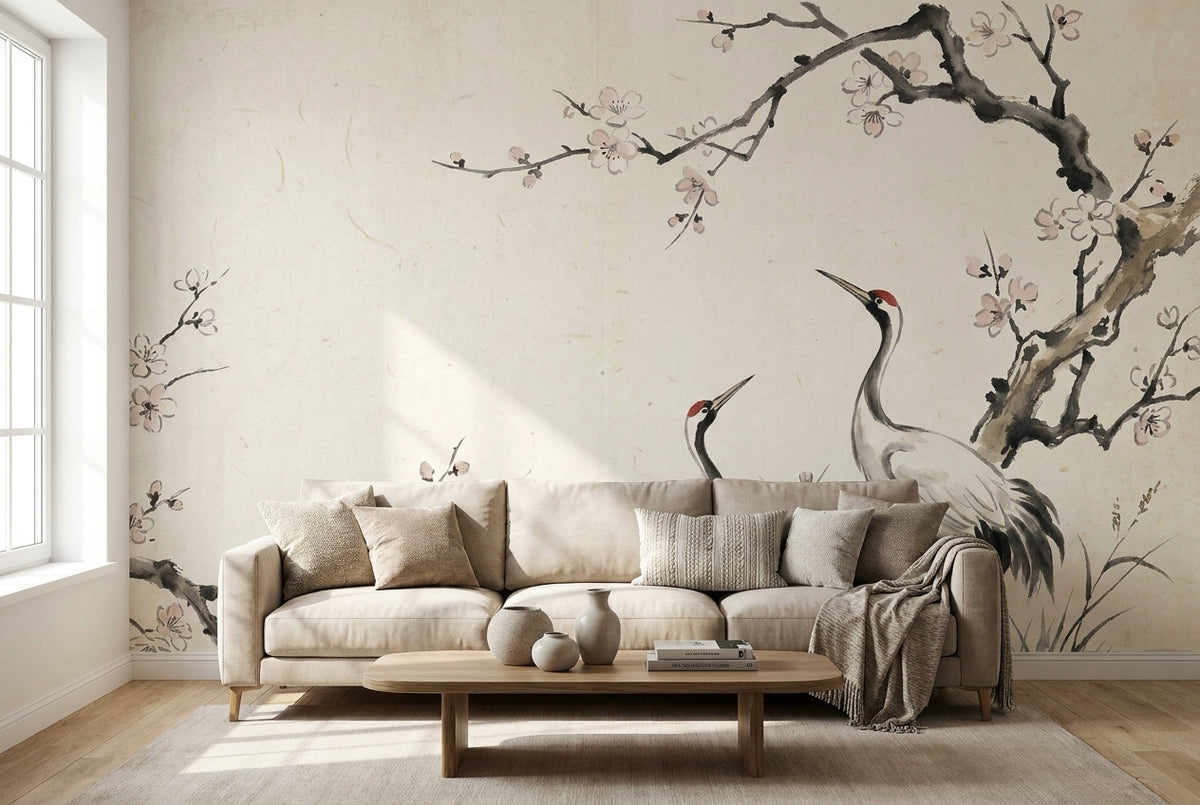 Papier peint mural Botanique Japonisante
