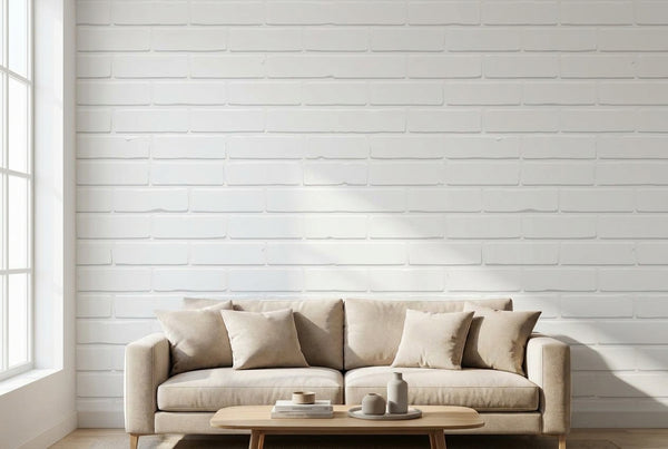 Papier peint mural Brique Blanche Loft