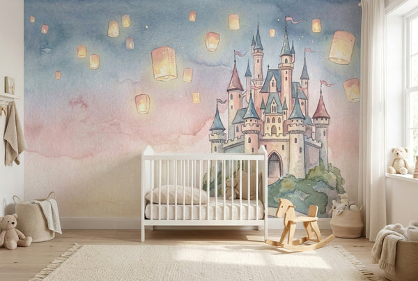 Papier peint mural Château Aquarelle de Rêve