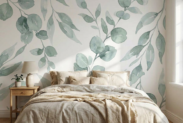 Papier peint mural Eucalyptus Aquarelle
