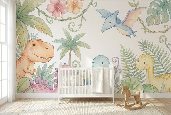 Papier peint mural Jungle des Dinosaures