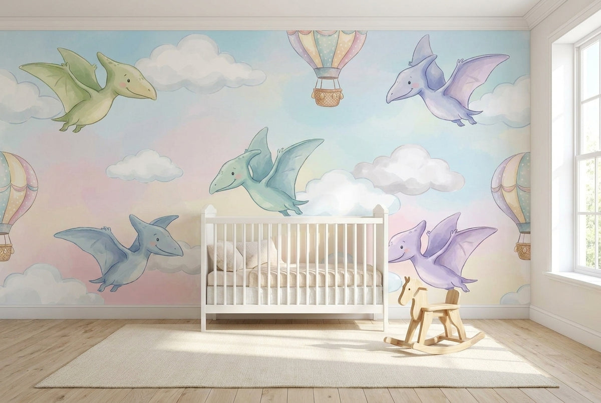 Papier peint mural Dinosaures Volants dans le Ciel
