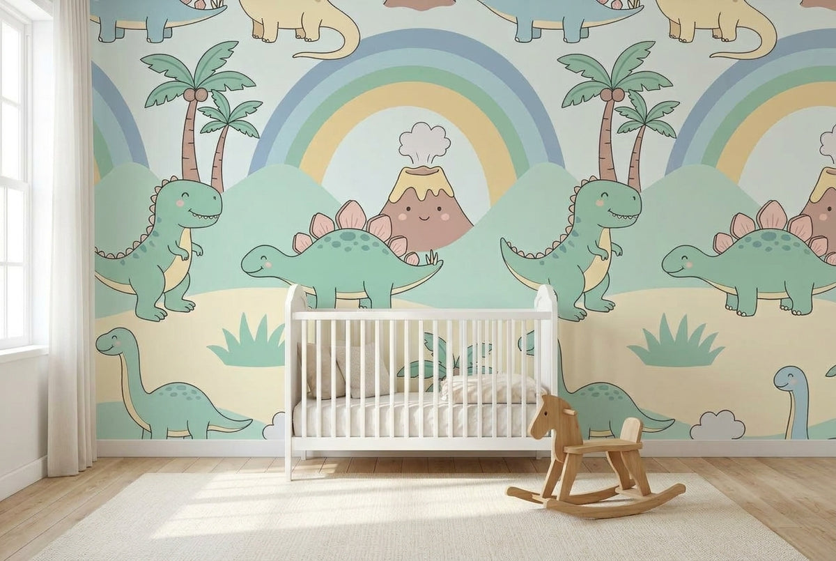 Papier peint mural Dinosaures Vallée des Volcans