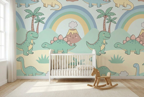 Papier peint mural Dinosaures Vallée des Volcans
