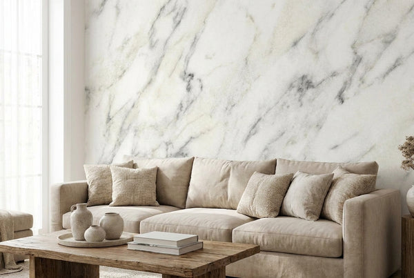 Papier peint mural Marbre Blanc de Carrare