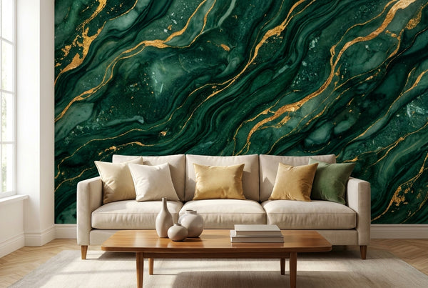 Papier peint mural Marbre Vert Impérial