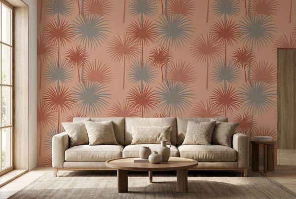 Papier peint mural Palmiers Minéraux