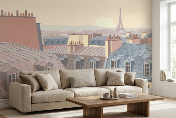 Papier peint mural Toits de Paris Haussmann
