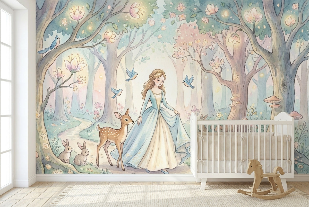 Papier peint mural Princesse de la Forêt Enchantée