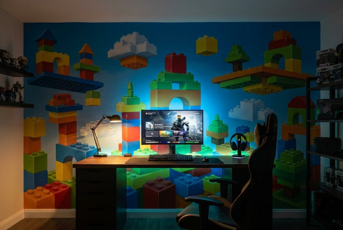 Papier peint mural Univers de Blocs Colorés
