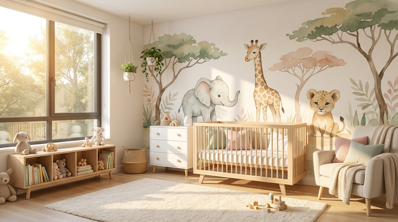 Papier peint mural dans une chambre d'enfant
